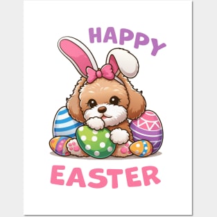 Maltipoo Easter Bunny Posters and Art